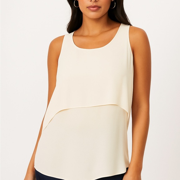 Theory Tops - Theory Ivory Silk Blouse Size P or XS NWT
